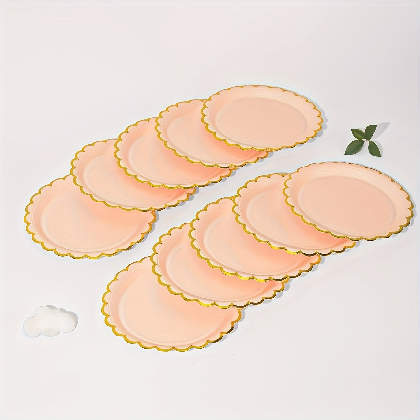 Juego de vajilla de encaje multicolor con detalles dorados para fiestas y celebraciones