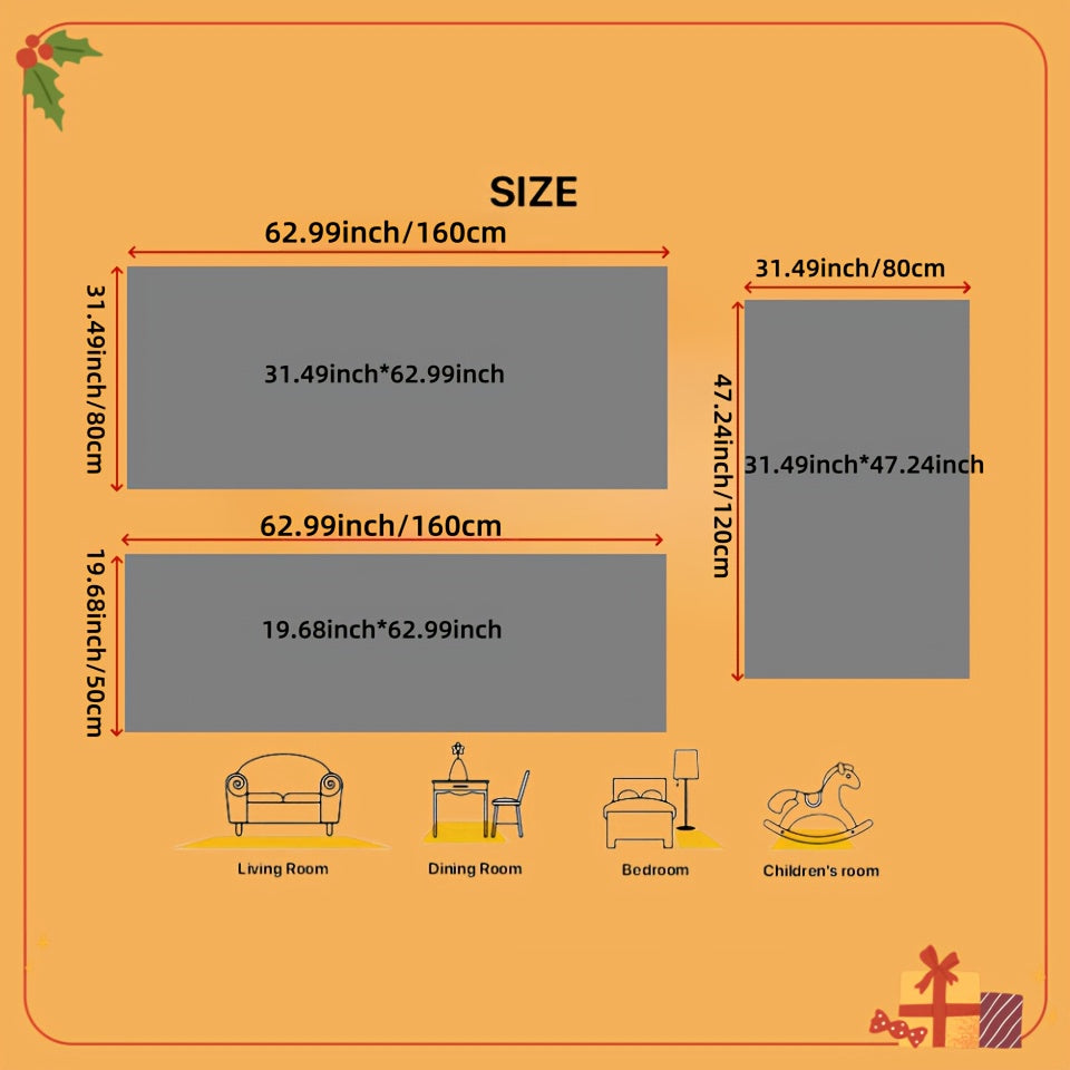 Soft Plush Drum Carpet Area Rug Non-Slip Washable Fabric Bedroom Living Room Dorm Decor