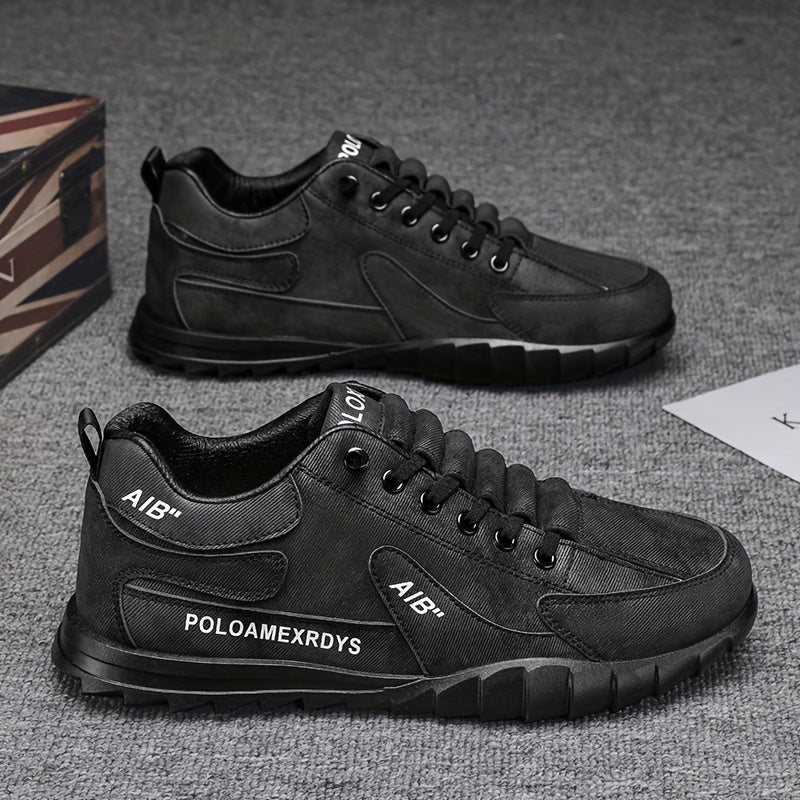 Men's Blue Sneakers with PU Upper PVC Sole Casual Running Shoes