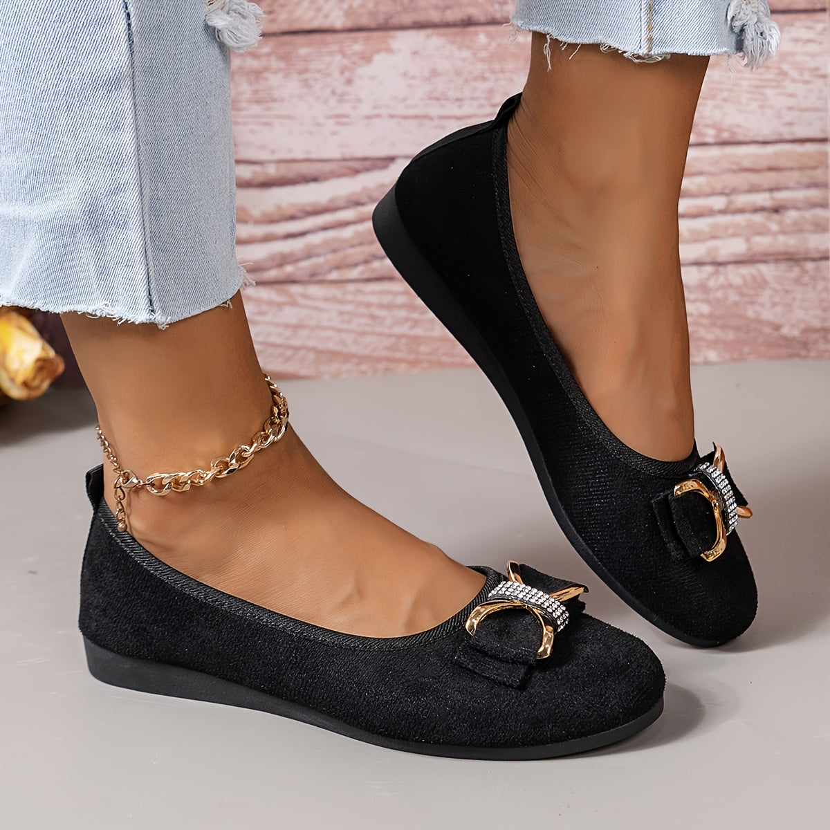 Zapatillas slip-on para mujer con forro de pelo sintético, plantilla transpirable y suela de goma