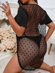 Women's Lace Patchwork Backless Nightgown Large Size Nightwear