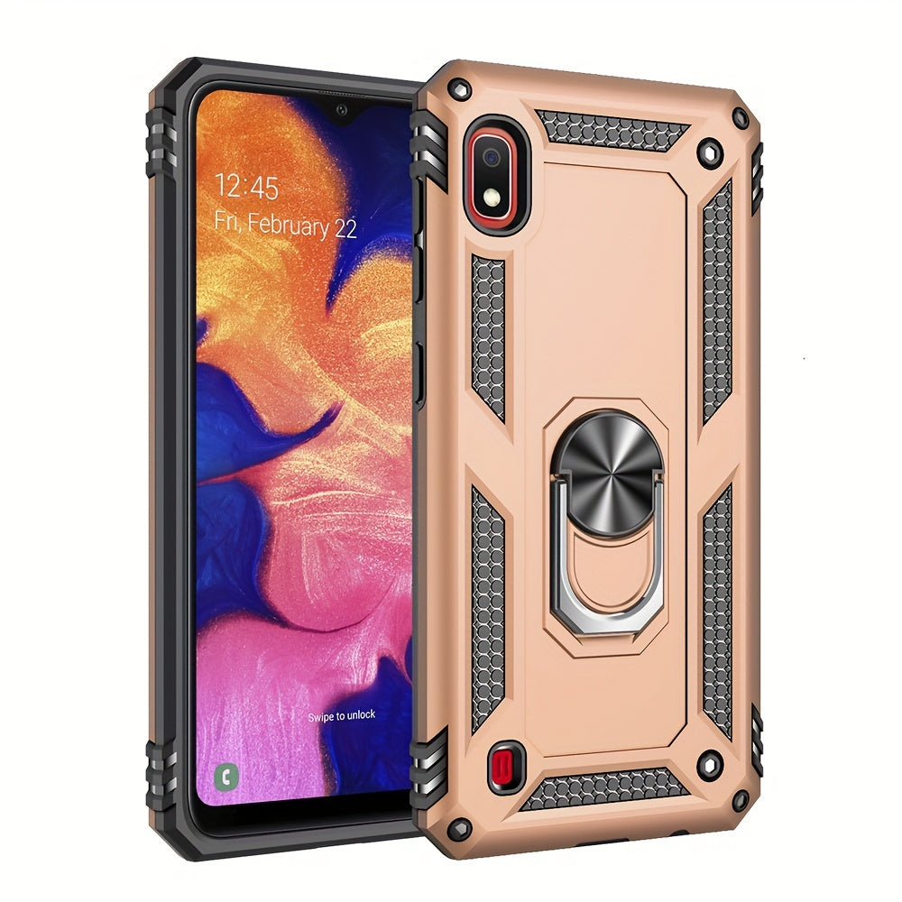 Shockproof Phone Case for Samsung Galaxy A Series with Ring Kickstand and Air Cushion Protection