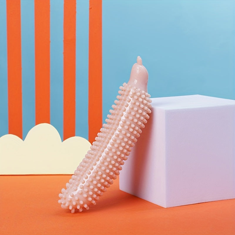 Silicone Dog Chew Toy Shaped Like Cucumber for Medium Breeds Teething Dental Health