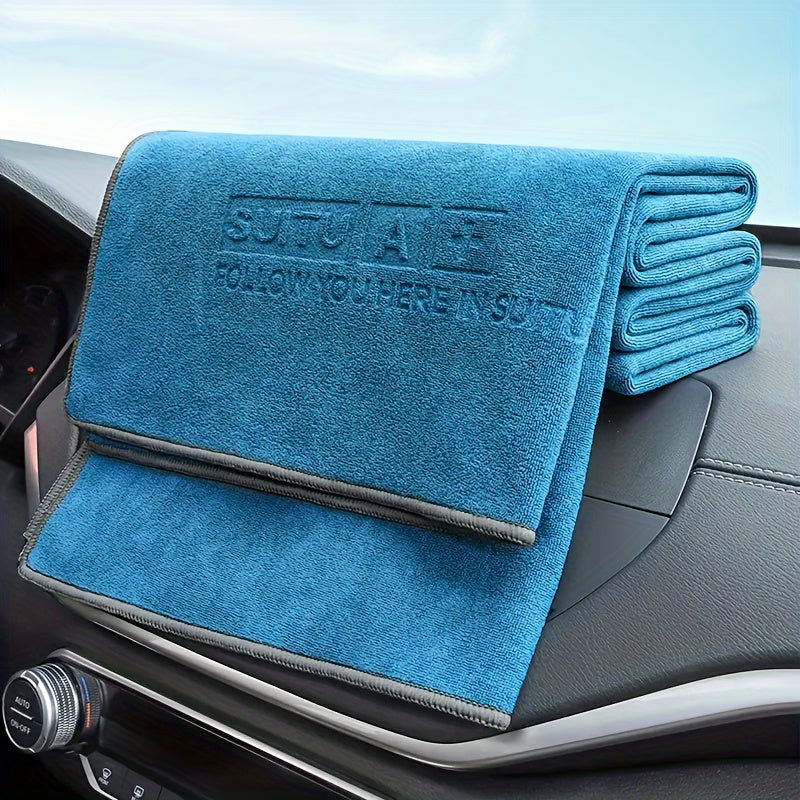 Toalla de lavado de coches de microfibra ultraabsorbente, sin marcas, para limpieza de cristales interiores