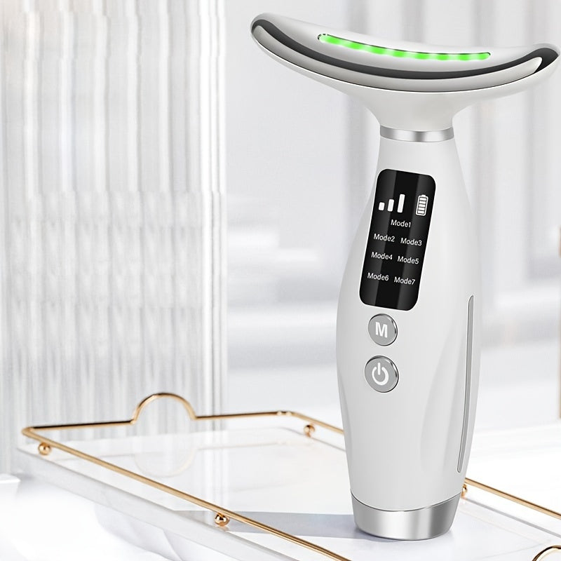 Массажер для лица и шеи с подогревом для женщин - инструмент по уходу за кожей и подарок на День матери.