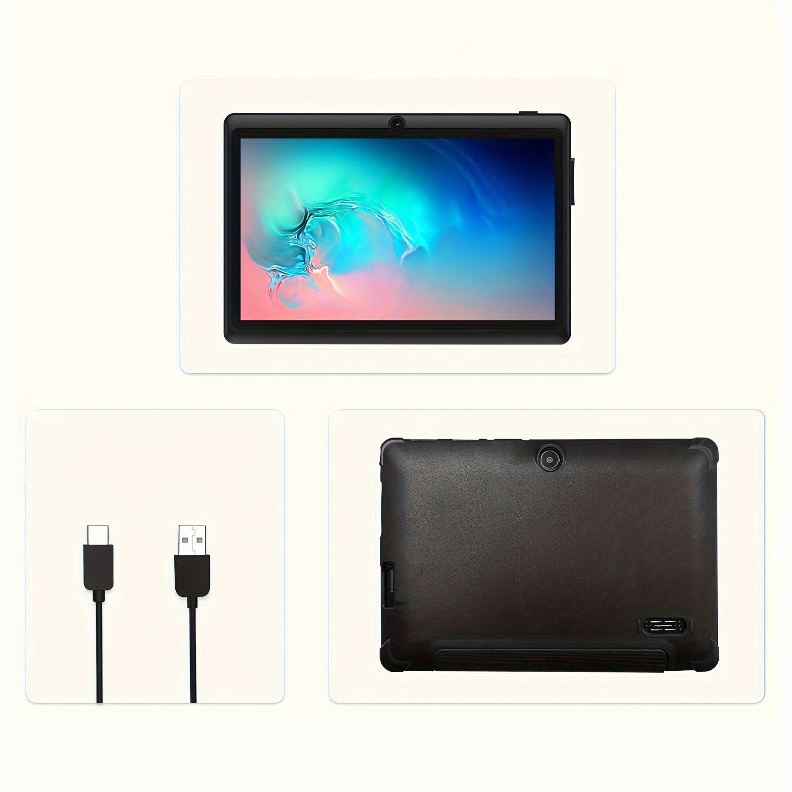 7-Inch Android 13 Tablet with 4GB RAM, 32GB Storage, HD IPS Display, Dual Cameras, Dual Wi-Fi, Protective Case