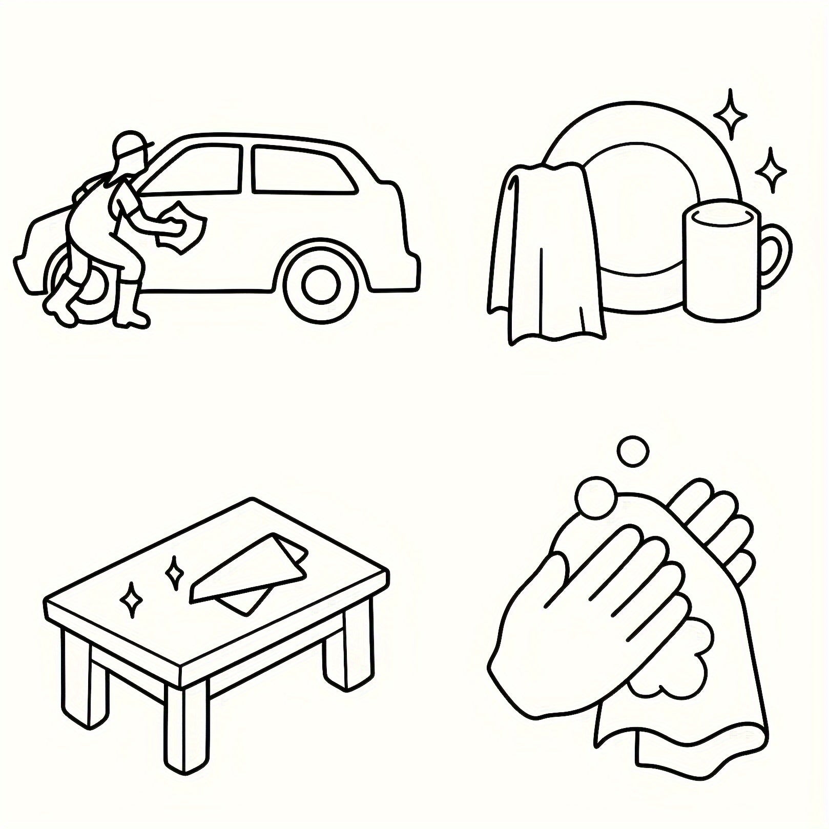 Black Cat Clover Kitchen Towels Set 40x60cm Farmhouse Holiday Hand Towels