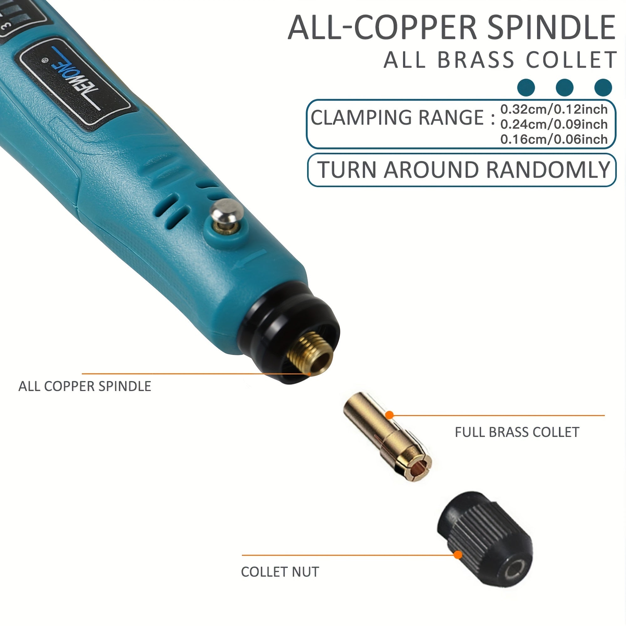 Cordless Rotary Tool 3.6V USB Rechargeable with 48 Accessories for Sanding Polishing Drilling and Engraving