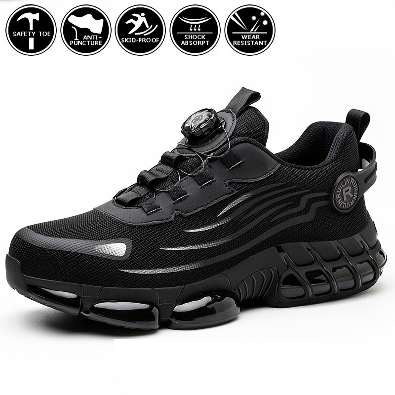 Men's All-Season Steel Toe Work Shoes Puncture Resistant Breathable Safety Boots