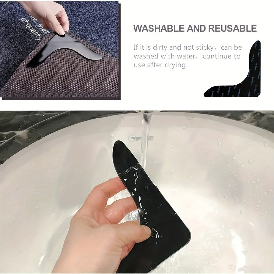 12-Pack Non-Slip Washable Carpet Grippers for Rugs and Mats
