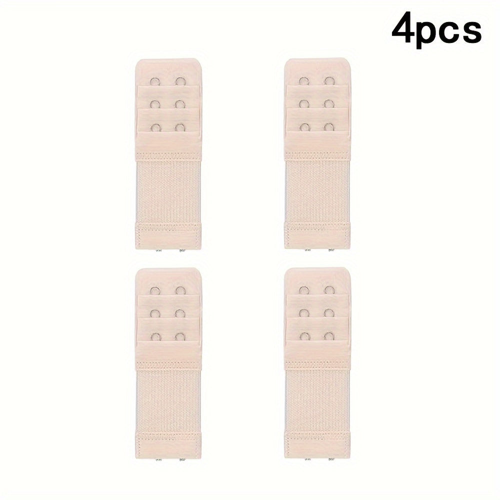 4 Pcs Bra Strap Extenders with 3 Hooks Adjustable Comfort for Women's Lingerie