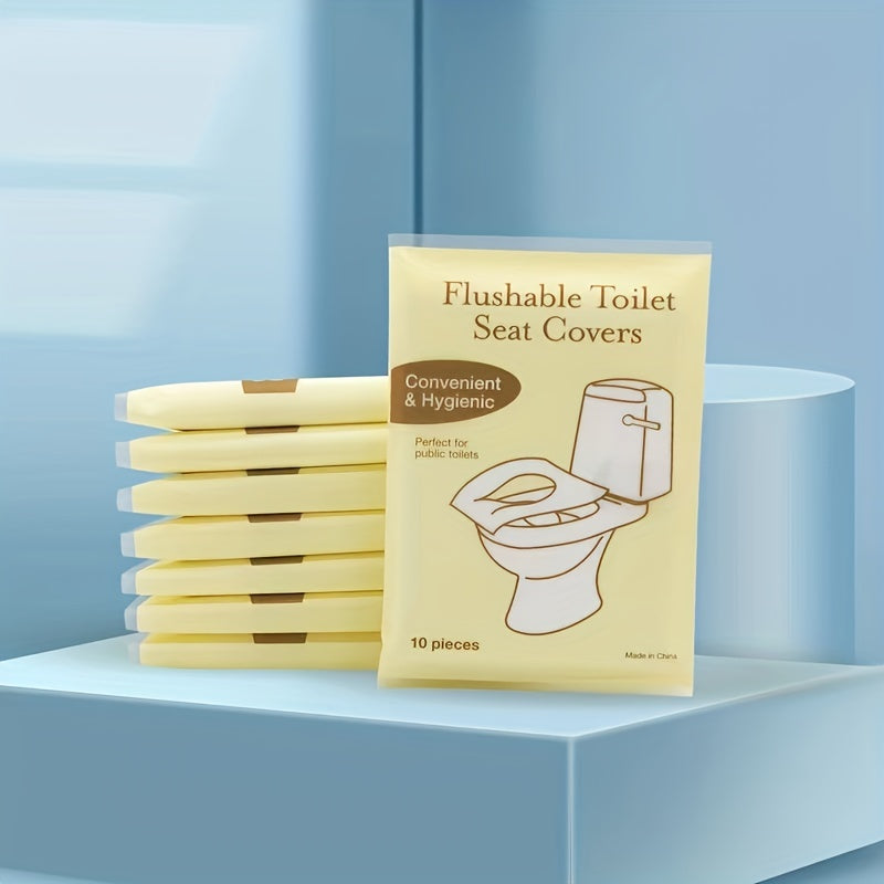 80 Pack Biodegradable Flushable Paper Toilet Seat Covers for Adults and Potty Training
