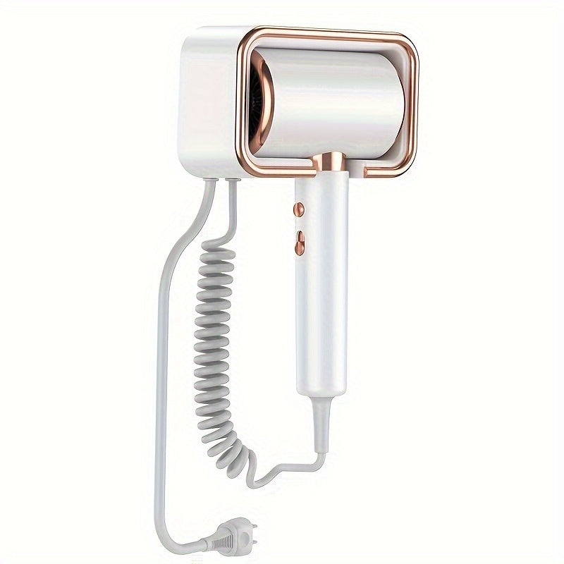 2000W Wall-Mounted Hair Dryer for Hotels No Drilling Installation 5 Modes Cold Hot Air