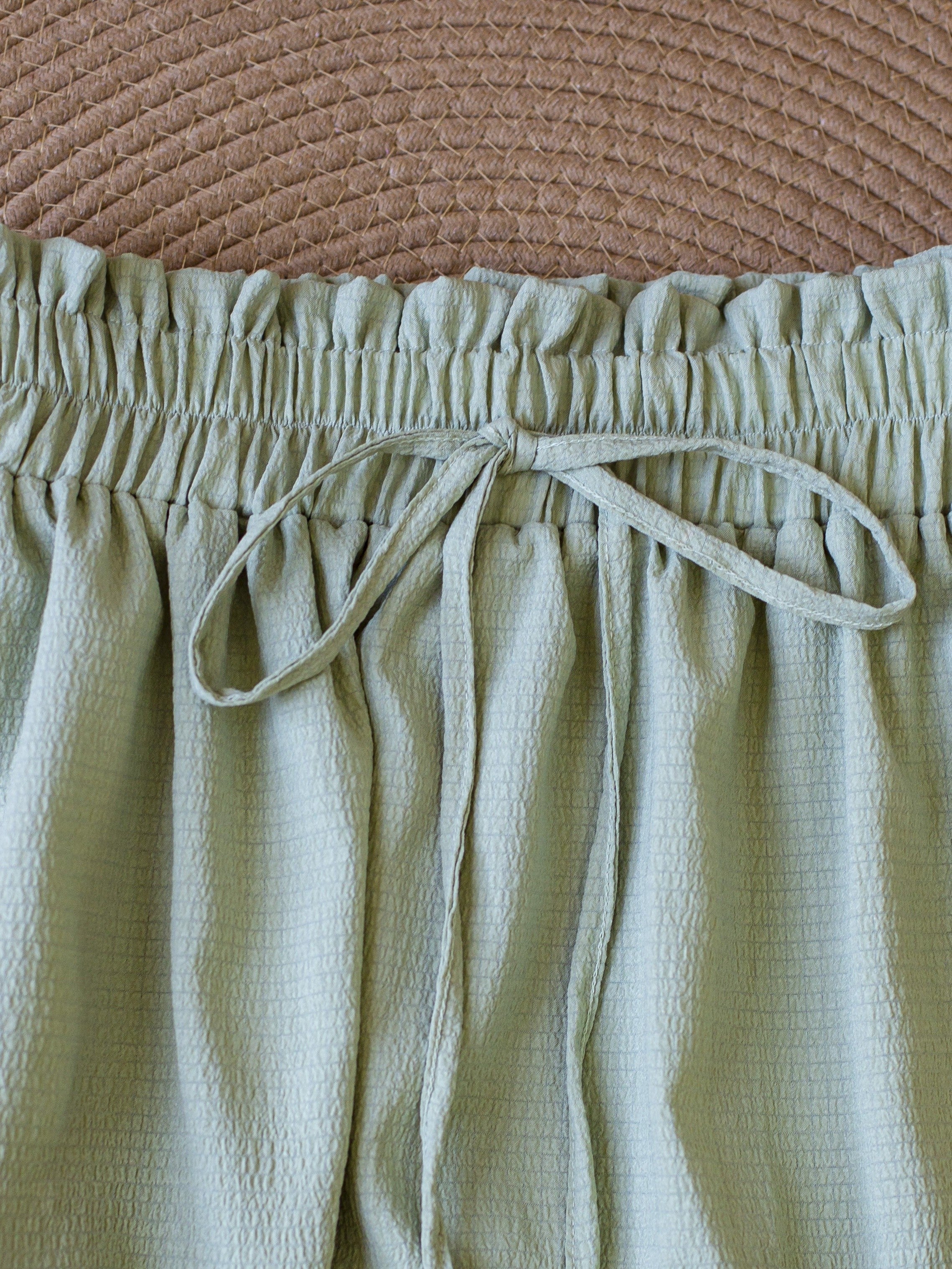 Falda casual de talla grande para mujer con cinturilla elástica y color sólido