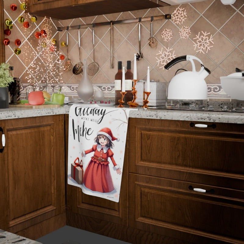 Decorative Snowflake and Deer Towel 18x66cm Christmas Gift Wrap