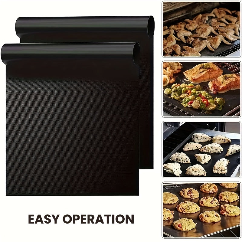 Non-Electric Oven Mat Black Fits Electric Gas Toaster Oven Grill Prevents Mess Food Safe
