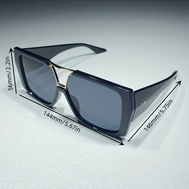 Retro Metal Pilot Glasses for Men and Women Oversized Gradient Lens for Beach and Urban Fashion