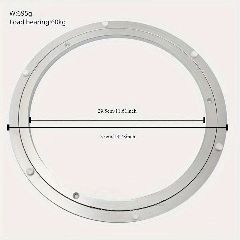 Aluminum Lazy Susan Spinner, Quiet Rotating Mechanism, Noise-Reducing Swivel for Table and Indoor Use