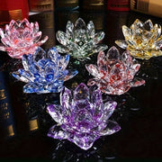 Crystal Lotus Ornament for Home Decor Desktop Figurine