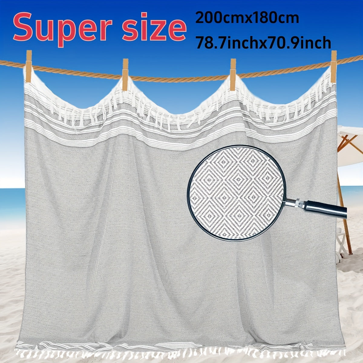 XL турецкое пляжное полотенце, быстро сохнущее, мягкое, свободное от песка бохо-одеяло. Идеально подходит как для мужчин, так и для женщин, отличный подарок.