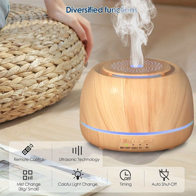 300ml Soundwave Essential Oil Diffuser Humidifier with 7-Color LED Night Light