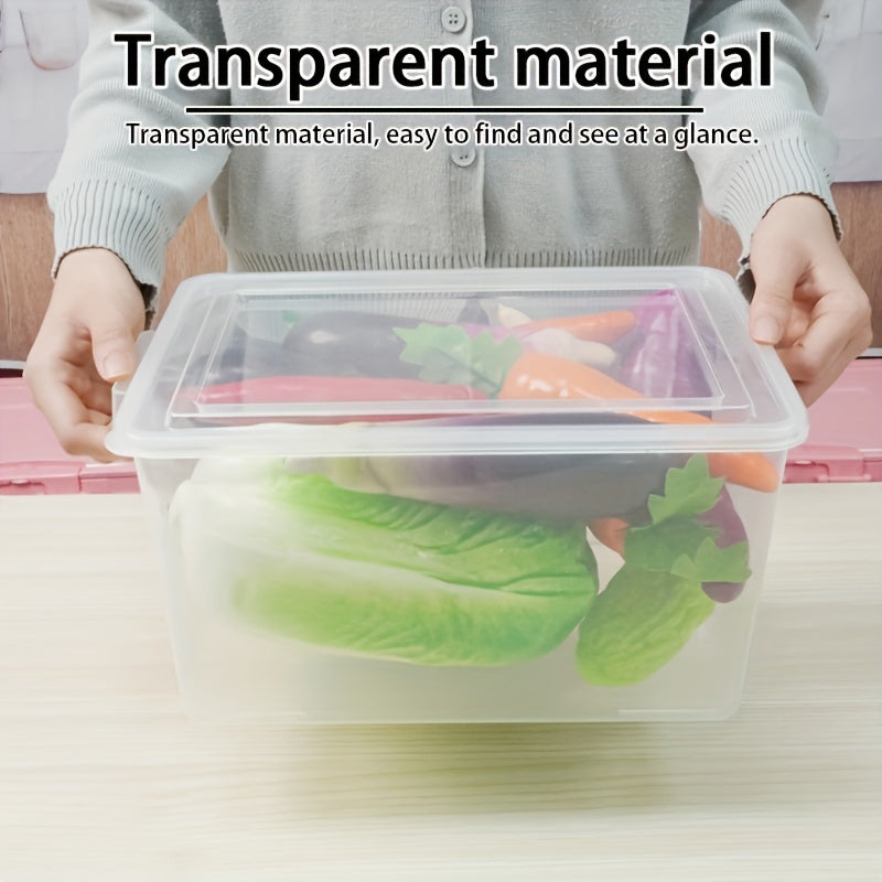 Large Capacity Transparent Storage Box with Leak-Proof Seal for Kitchen Essentials