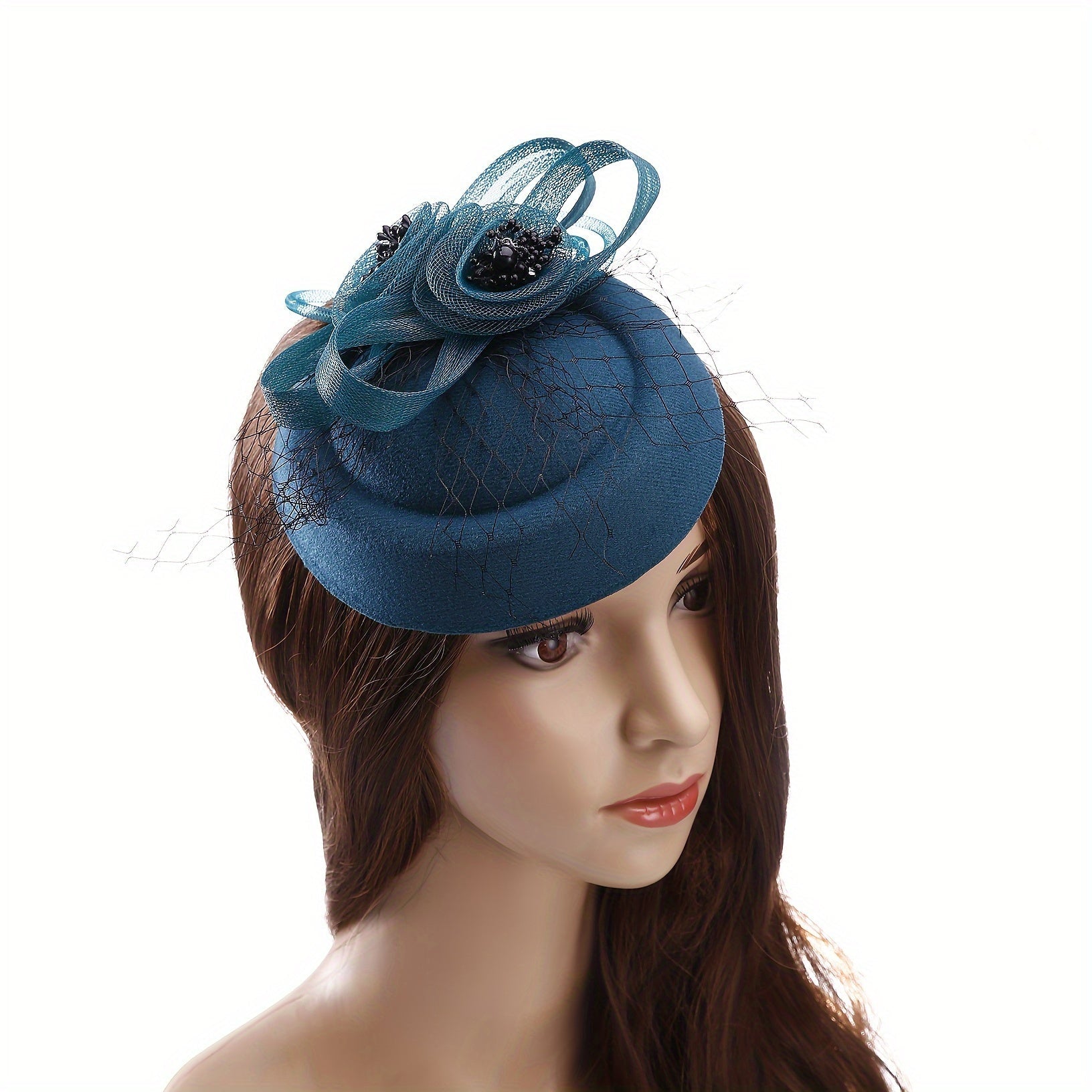 One piece Women's Flower Veil Mesh Balletcore Bow Fascinator, Choyxonalar, Tug'ilgan kunlar, Ot sporti tadbirlari, to'ylar, cherkov xizmatlari yoki boshqa har qanday maxsus tadbirlar uchun mukammal. Oson attachment uchun qulay klip bilan ta'minlangan.