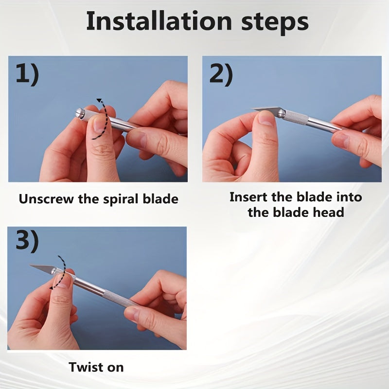 13Pcs Aluminum Alloy Carving Knife Set Art Tools for Papercutting Scrapbooking