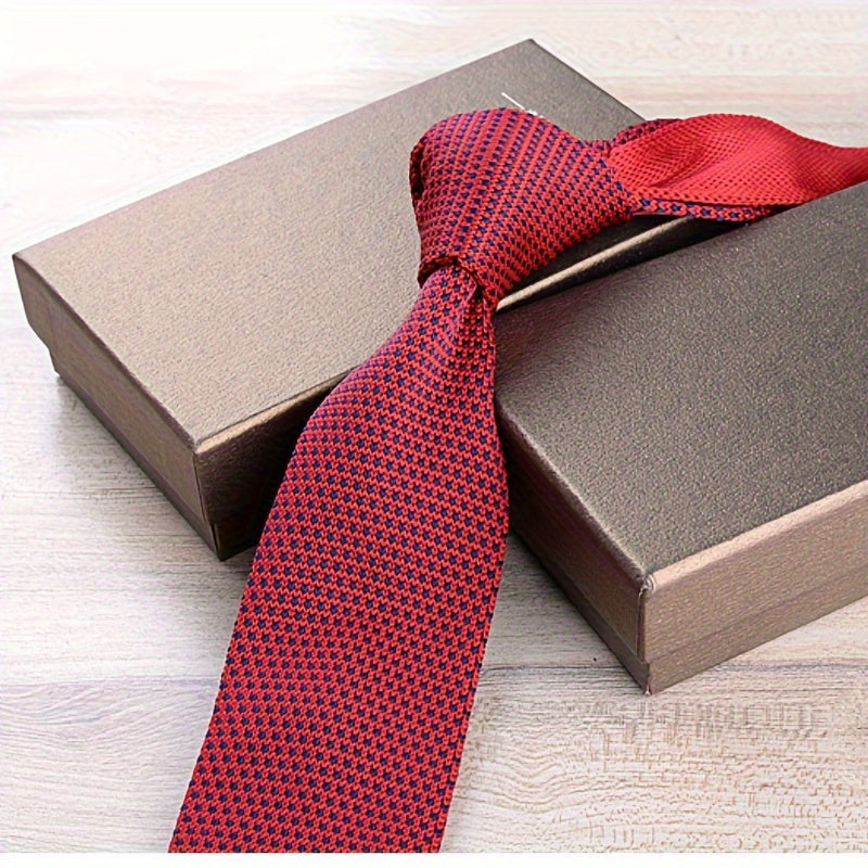 Men's Slim Knit Tie Casual Wear 6cm Wide Polyester British Style