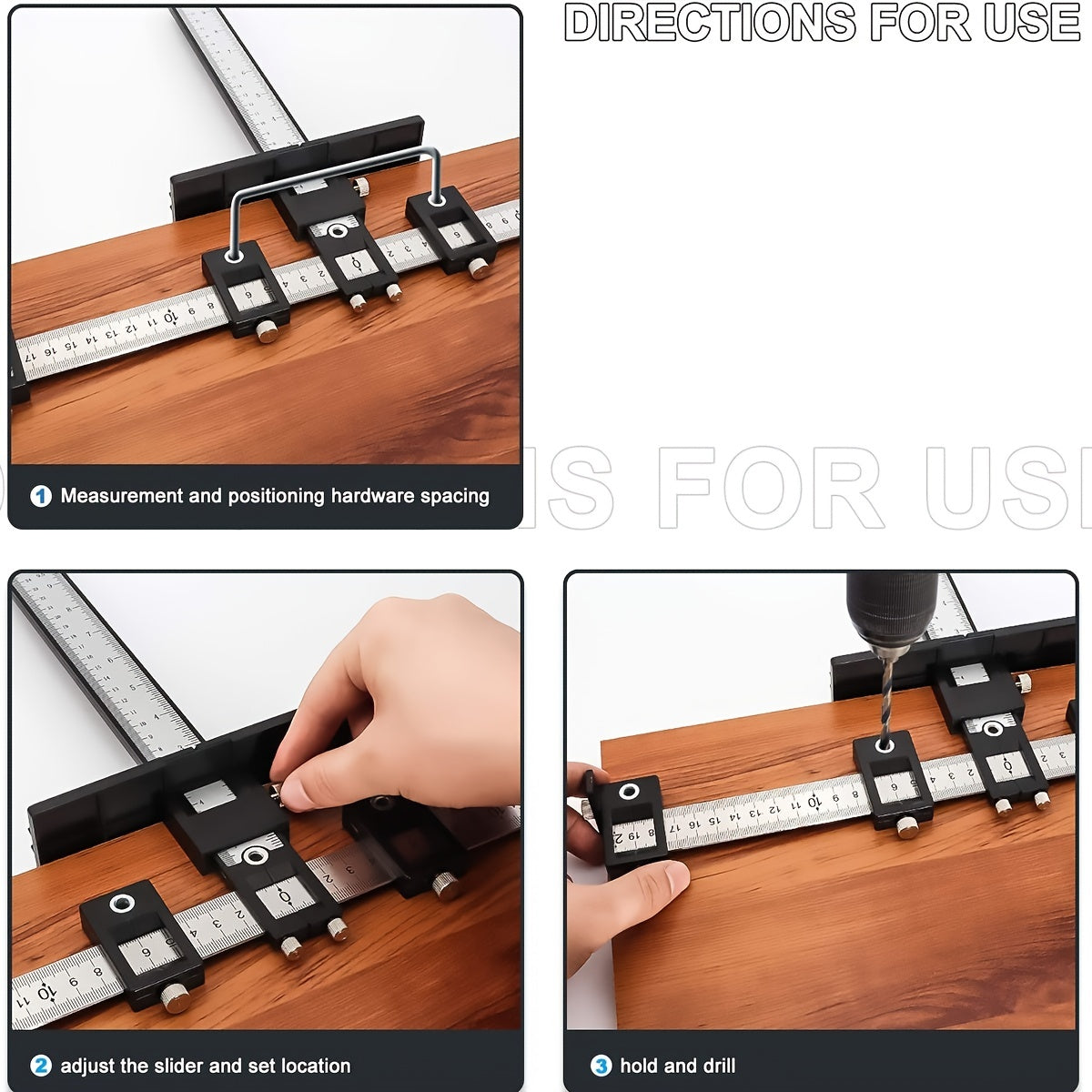 Black Cabinet Hardware Jig Tool for Installing Handles and Knobs