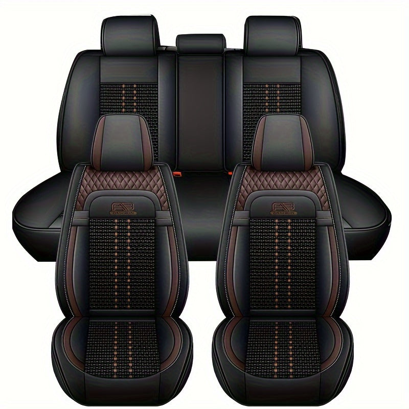 Чехол на автомобильное сиденье из ледяного шелкового волокна с дышащей сеткой, оранжевый, всесезонный