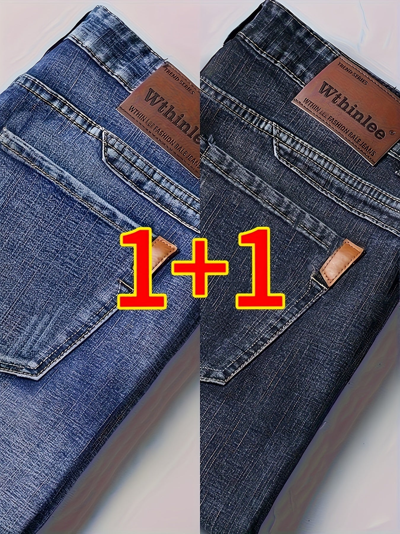 Erkaklar uchun klassik yarim-rasmiy cho'ntakli jinsi, biznes yoki norasmiy kiyim uchun mos. Mashinada yuvish mumkin, qora ko'k rang, odatdagi kesim va mustahkam mato.