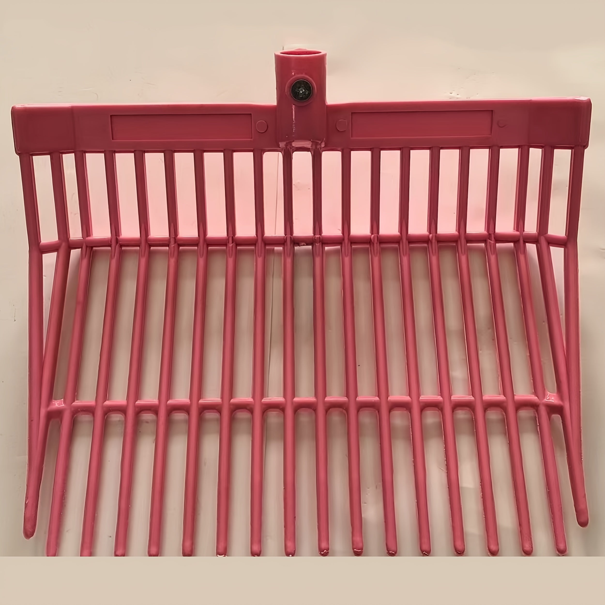 ABS Horse Stall Cleaning Fork Large Blue and Black Durable Plastic Manure Hay Fork