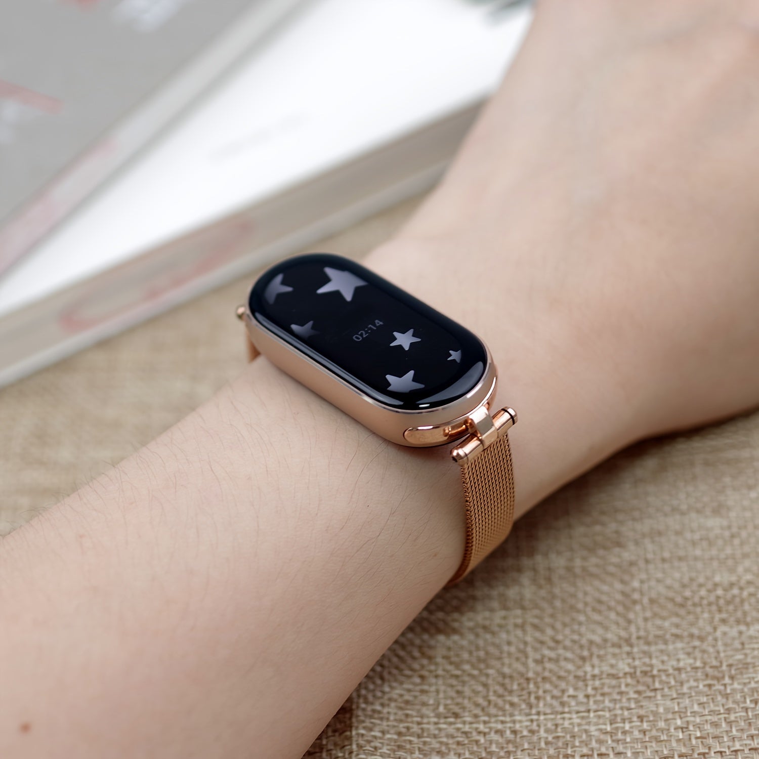 Stainless Steel Milanese Loop Watch Strap for Xiaomi Smart Band 3-9