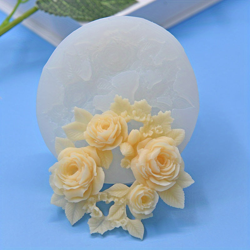 Silicone Mold for Rose Garland for Candies, Chocolates, Desserts, Soaps, Candles