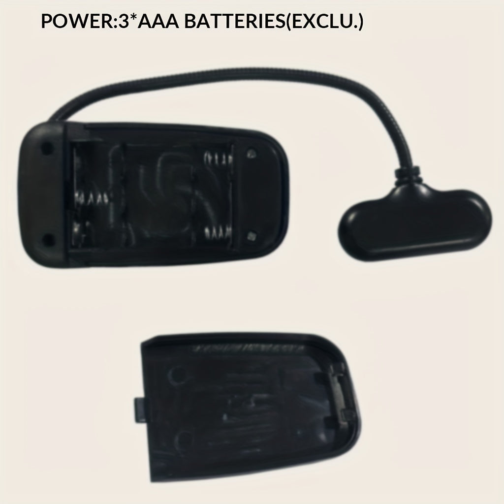 Portable Clip Reading Lamp with Adjustable Arm Battery Operated for Night Reading Desk Use