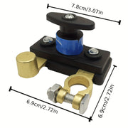 Negative Power Off Disconnect Switch Brass 12-24V Battery Kill Switch