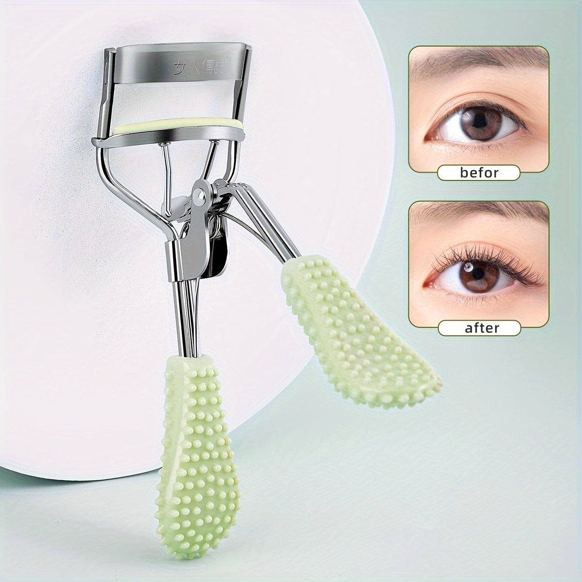 Women's Stainless Steel Portable Eyelash Curler for Perfect Curls