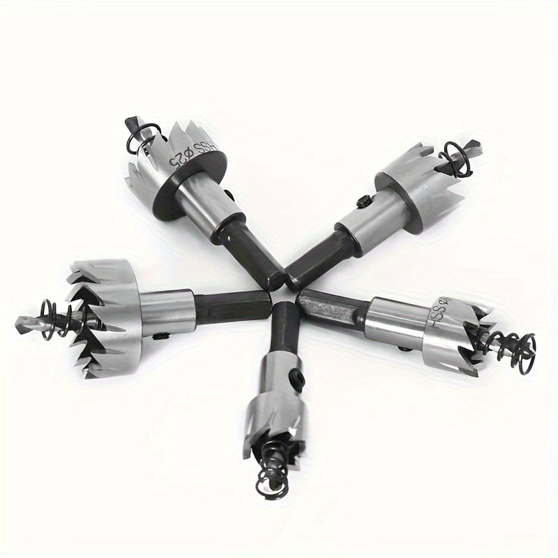 5-Piece Metal and Wood Hole Saw Kit High-Speed Steel Durable Versatile