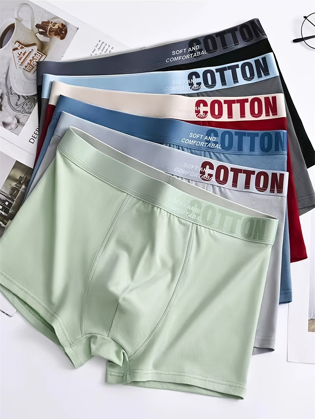 Men's Cotton Boxer Briefs 3-Pack Breathable Stretch Active Underwear