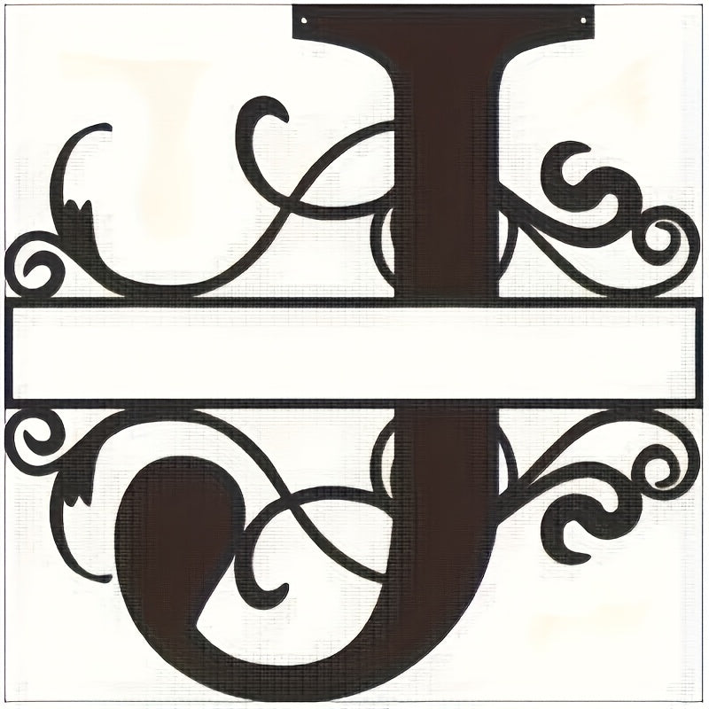 Personalized Last Name Sign with Split Letter Design for Front Door or Garden Decor