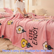 Cozy Flannel Throw Blanket for Couch Bed and Car 69cm x 100cm Plush