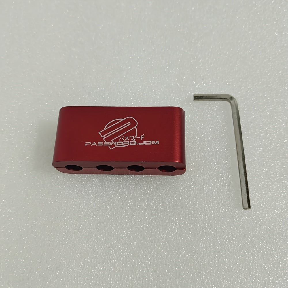 Universal Aluminum Spark Plug Wire Loom 4-Hole Wire Organizer Sleeve for Car Ignition System