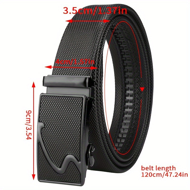 Men's Belts Set of Two Automatic Buckle Korean Style for Business Casual Middle-Aged and Young Men
