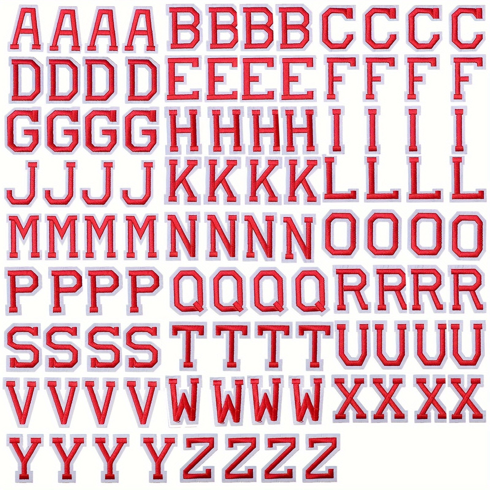 Iron-On Patches for Hats Shoes Backpacks and Jackets Letters and Numbers