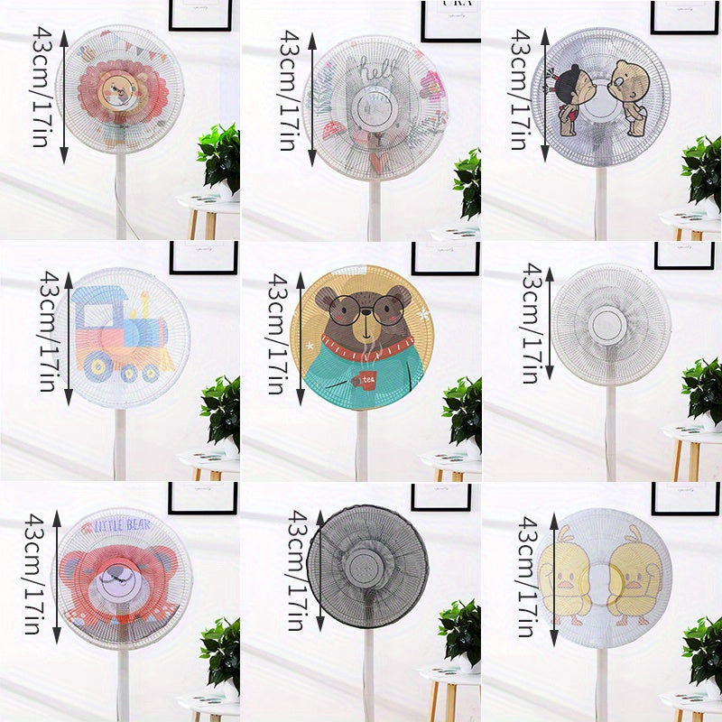 Household Floor Fan Cover Cartoon Hand Design Anti-Pinch Safety Protector