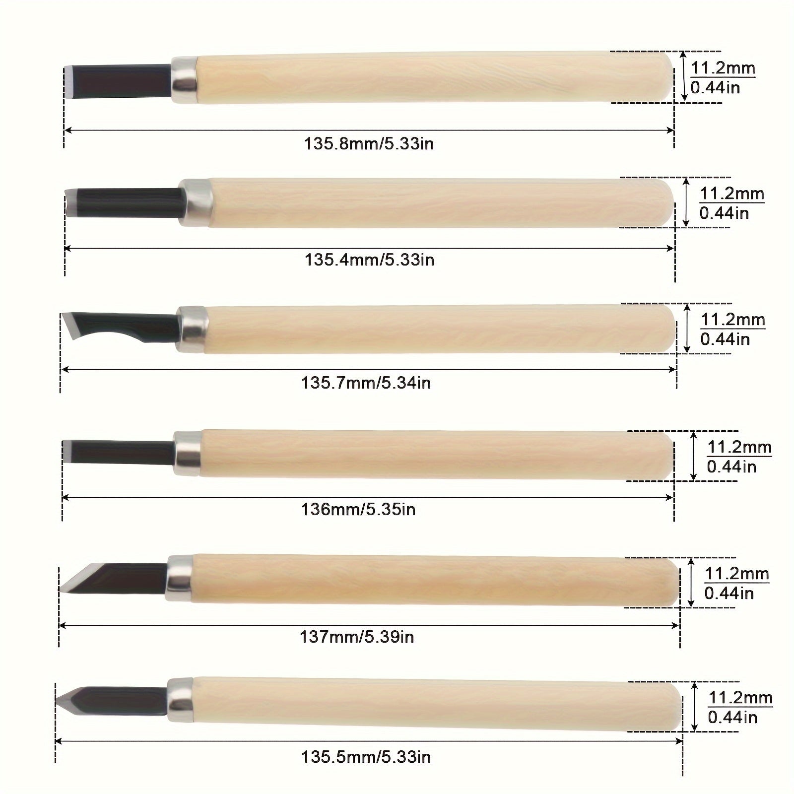 12pcs Wood Carving Chisels Set Hand Tools for Sculpting and Woodworking