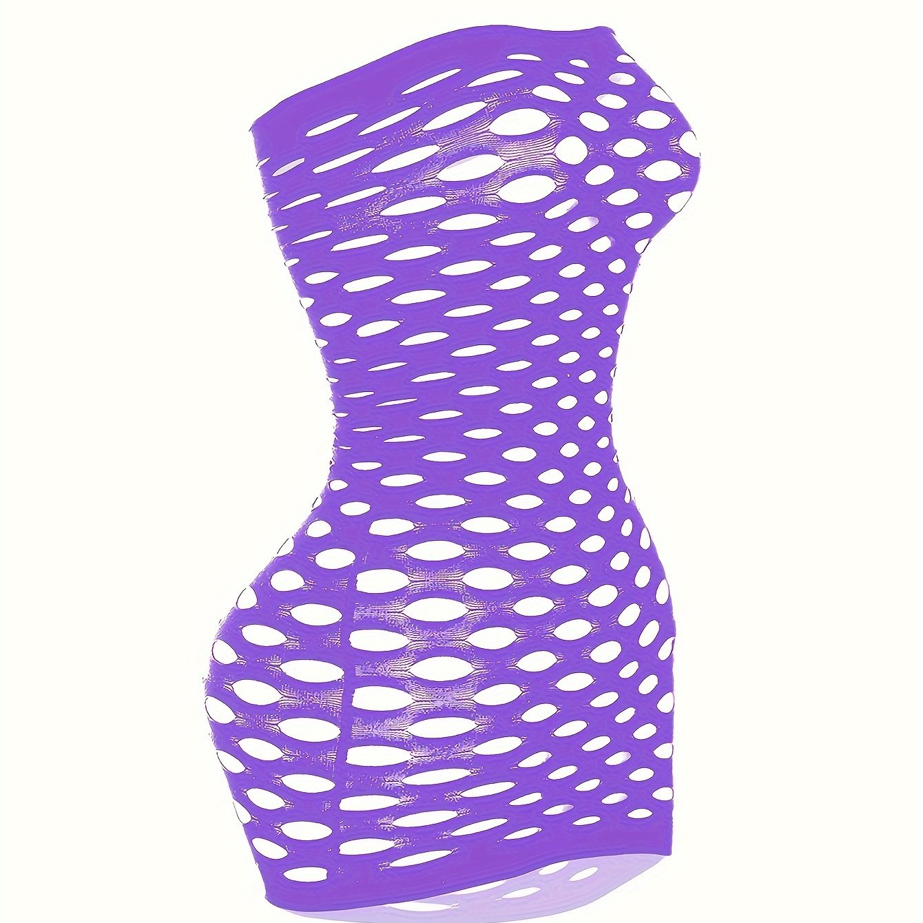 Women’s Fishnet Bodysuit with Cut-Out Details Nylon Elastane Lingerie
