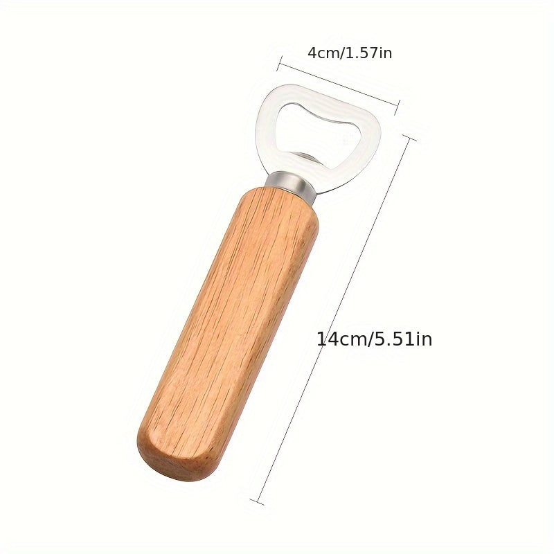Pack of 50 Custom Engraved Wood Handle Bottle Openers Stainless Steel Beer Soda Opener