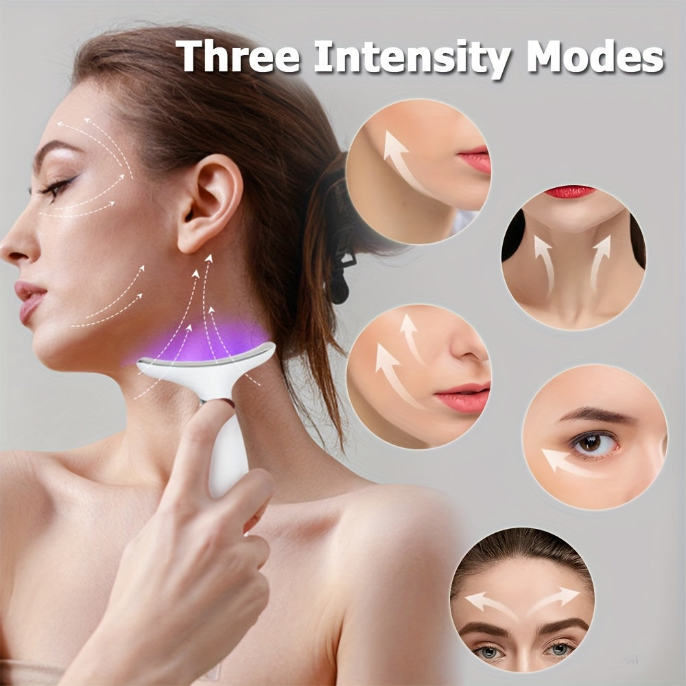 Rechargeable Facial Massager with Digital Display USB Charging for Face and Neck 4 Modes